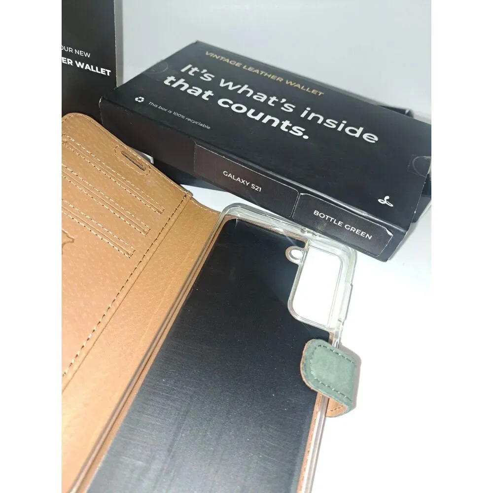NEW EUROPEAN Leather Crafted Samsung Galaxy S21 Wallet/phone Case